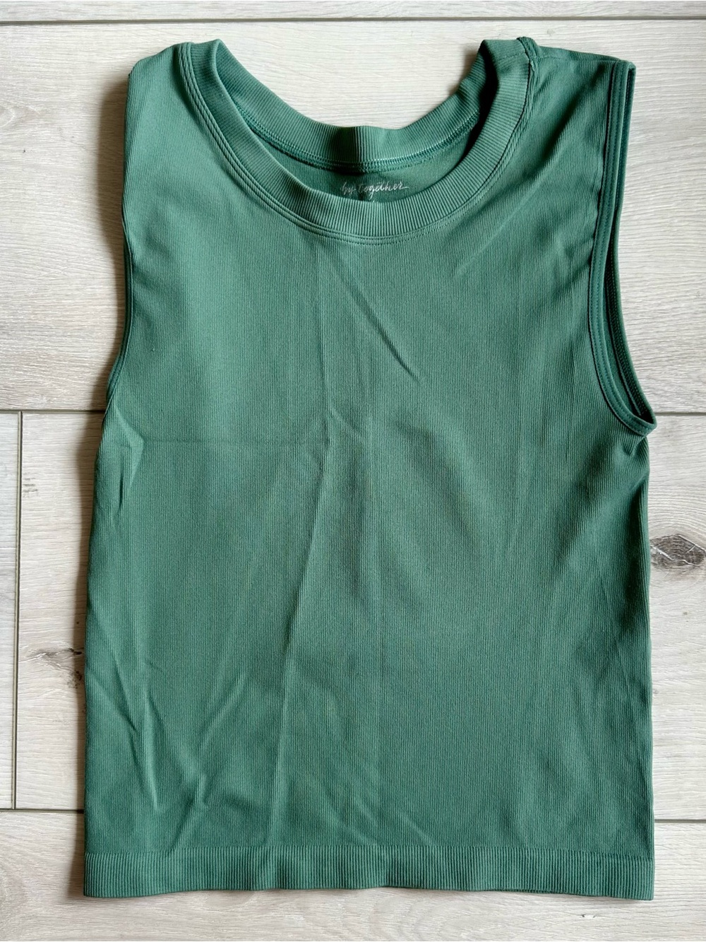 By Together Sleeveless Crewneck Tank in Deep Green